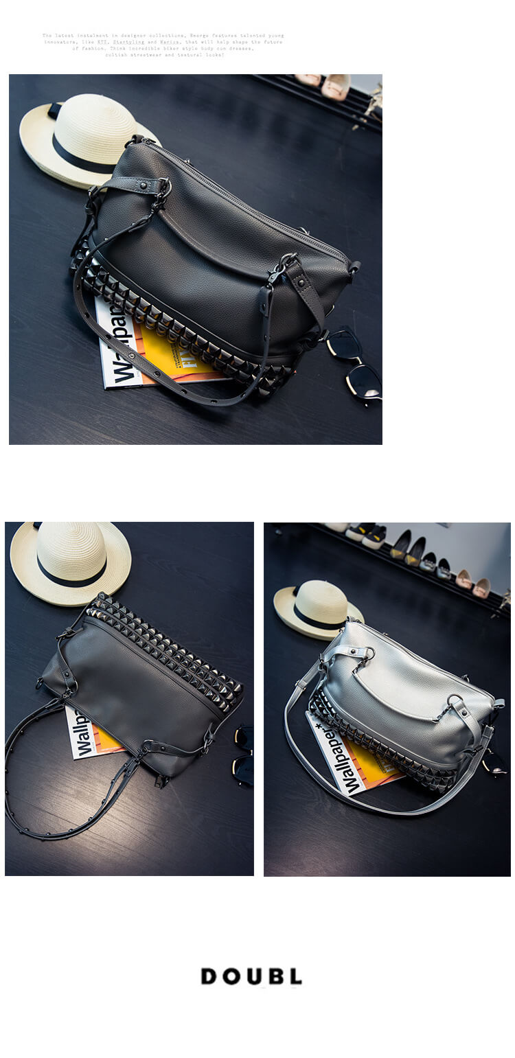 CMX GETFASIONBAGS Fashion Punk Rivet Shoulder Messenger Bag detail 2