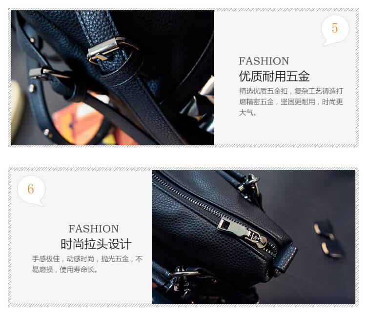 CMX GETFASIONBAGS Fashion Punk Rivet Shoulder Messenger Bag detail 4