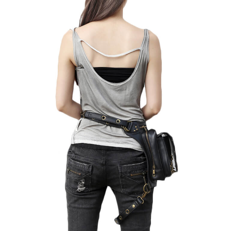 CMX GETFASIONBAGS Flap Waist Bags Unisex Cross Leather Thigh Packs detail 8