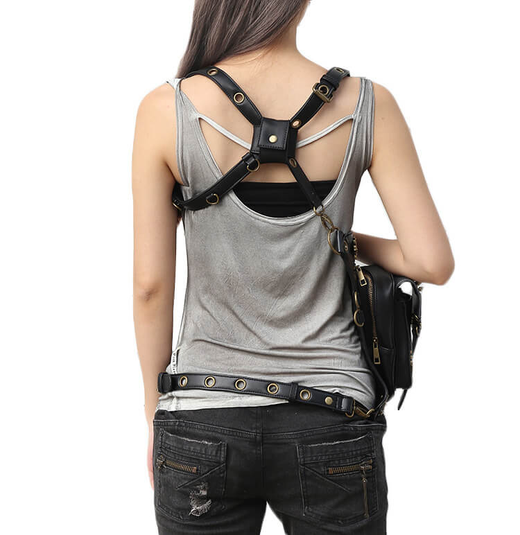 CMX GETFASIONBAGS-Gothic-Flap-Waist-Bags-Unisex-motorcycle-Leather-Thigh-Packs-Retro-detail 11