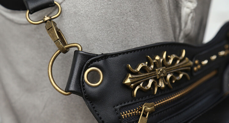 CMX GETFASIONBAGS-Gothic-Flap-Waist-Bags-Unisex-motorcycle-Leather-Thigh-Packs-Retro-detail 12