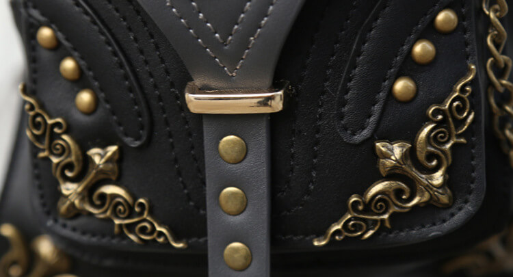 CMX GETFASIONBAGS-Gothic-Flap-Waist-Bags-Unisex-motorcycle-Leather-Thigh-Packs-Retro-detail 13