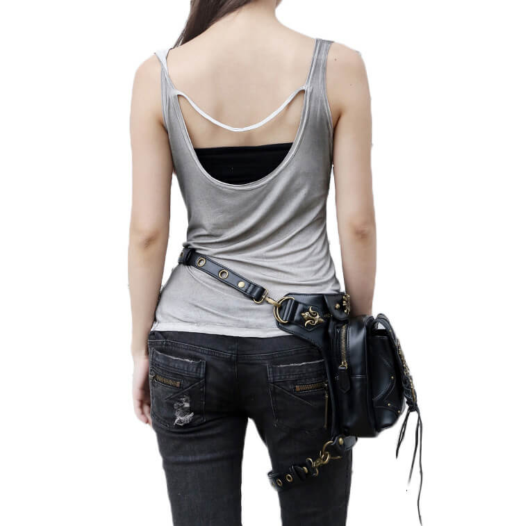 CMX GETFASIONBAGS-Gothic-Waist-Bags-Unisex-Golden-Rivet-Retro-Leather-Thigh-Packs-detail 7