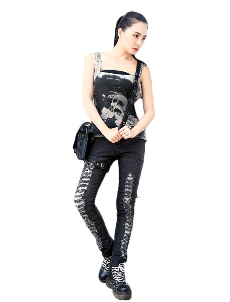 CMX GETFASIONBAGS-Steampunk-Style-Snake-Texture-Waist-Bags 13