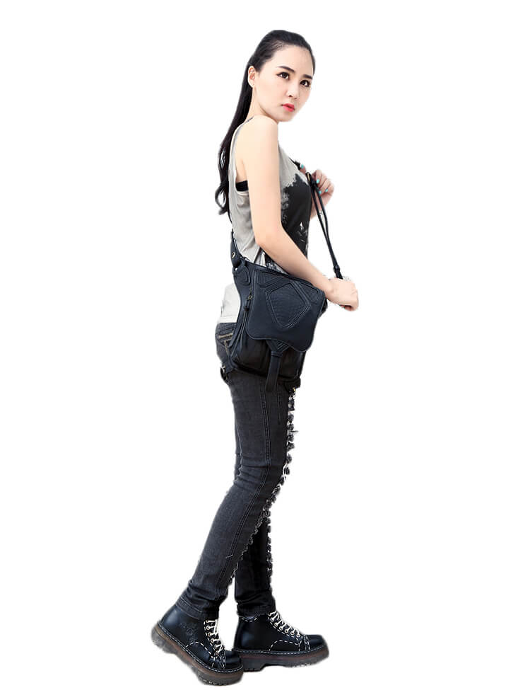 CMX GETFASIONBAGS-Steampunk-Style-Snake-Texture-Waist-Bags 14