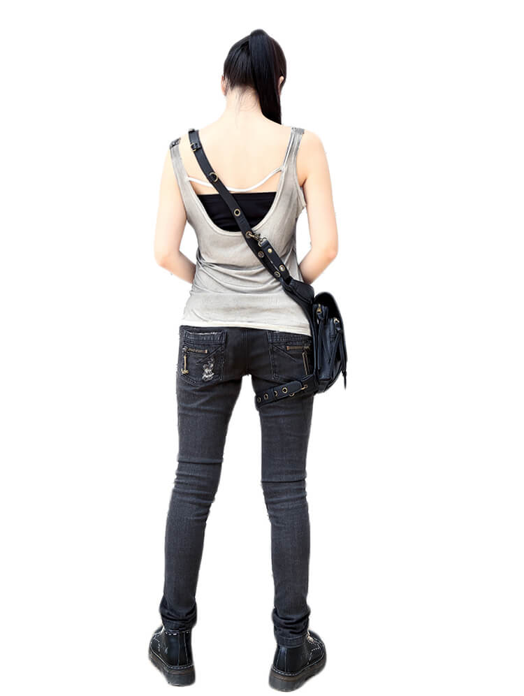 CMX GETFASIONBAGS-Steampunk-Style-Snake-Texture-Waist-Bags 15