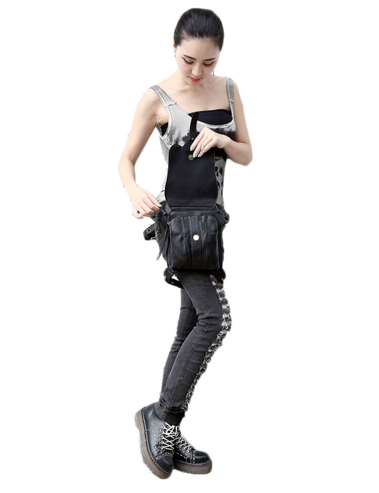 CMX GETFASIONBAGS-Steampunk-Style-Snake-Texture-Waist-Bags 16