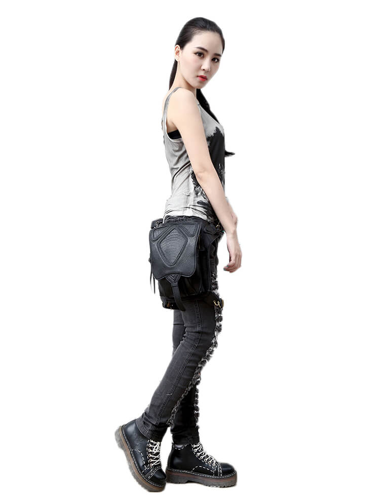 CMX GETFASIONBAGS-Steampunk-Style-Snake-Texture-Waist-Bags 18