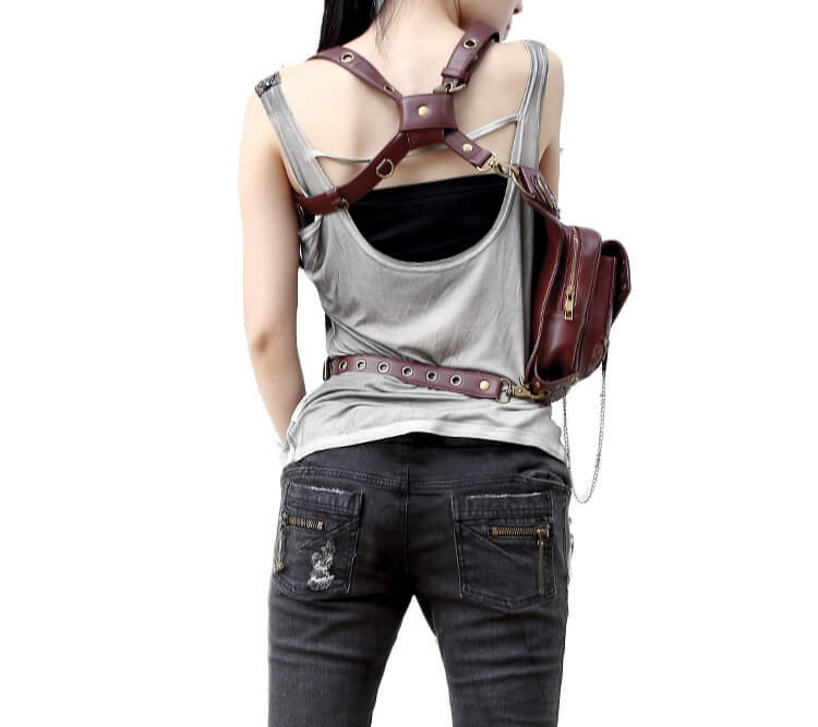 CMX GETFASIONBAGS-Steampunk-Style-Unisex-Waist-Bags-Brown-detail 10
