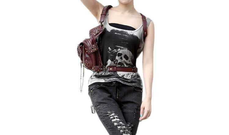 CMX GETFASIONBAGS-Steampunk-Style-Unisex-Waist-Bags-Brown-detail 8