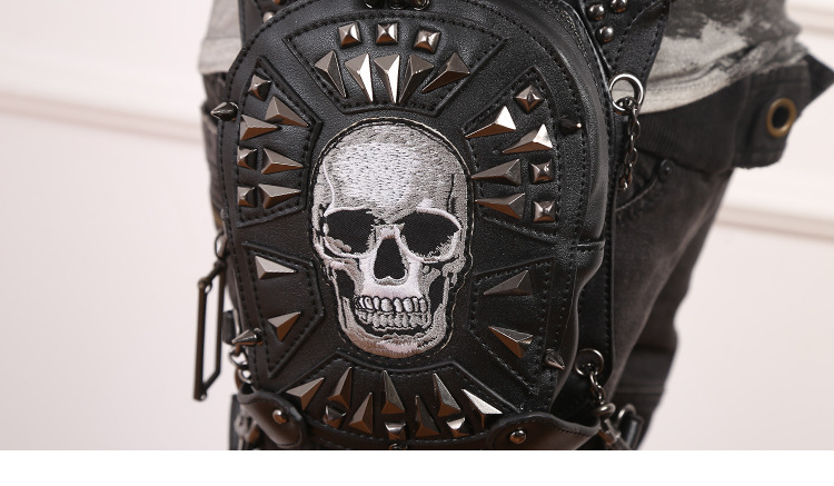 CMX GETFASIONBAGS-Steampunk-Waist-Bags-Skull-Leather-HipThigh-Packs-With-Leg-Holster-detail 3