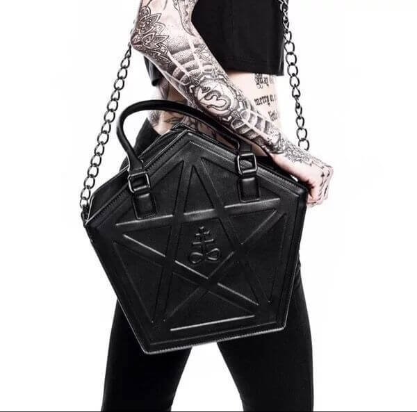 PENTAGRAM PUNK DARKNESS GOTHIC FIVE STAR BAGS detail 3