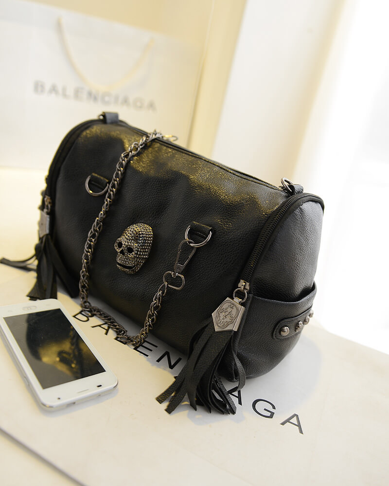 Punk rivets skull fashion shoulder bag female chain bag detail6