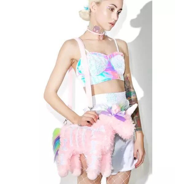 unicorn plush bag detail 3