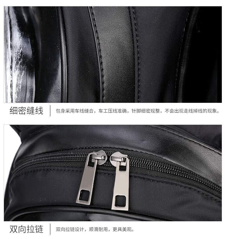 3D skull knife leather backpack rivets skull backpack with Hood cap apparel bag 5