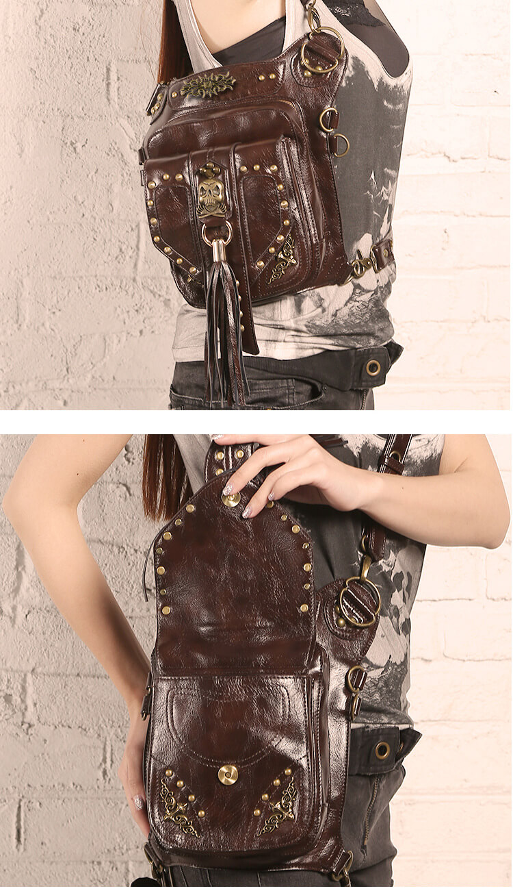 CMX Cool Skull Steampunk waist Bags DETAIL 4