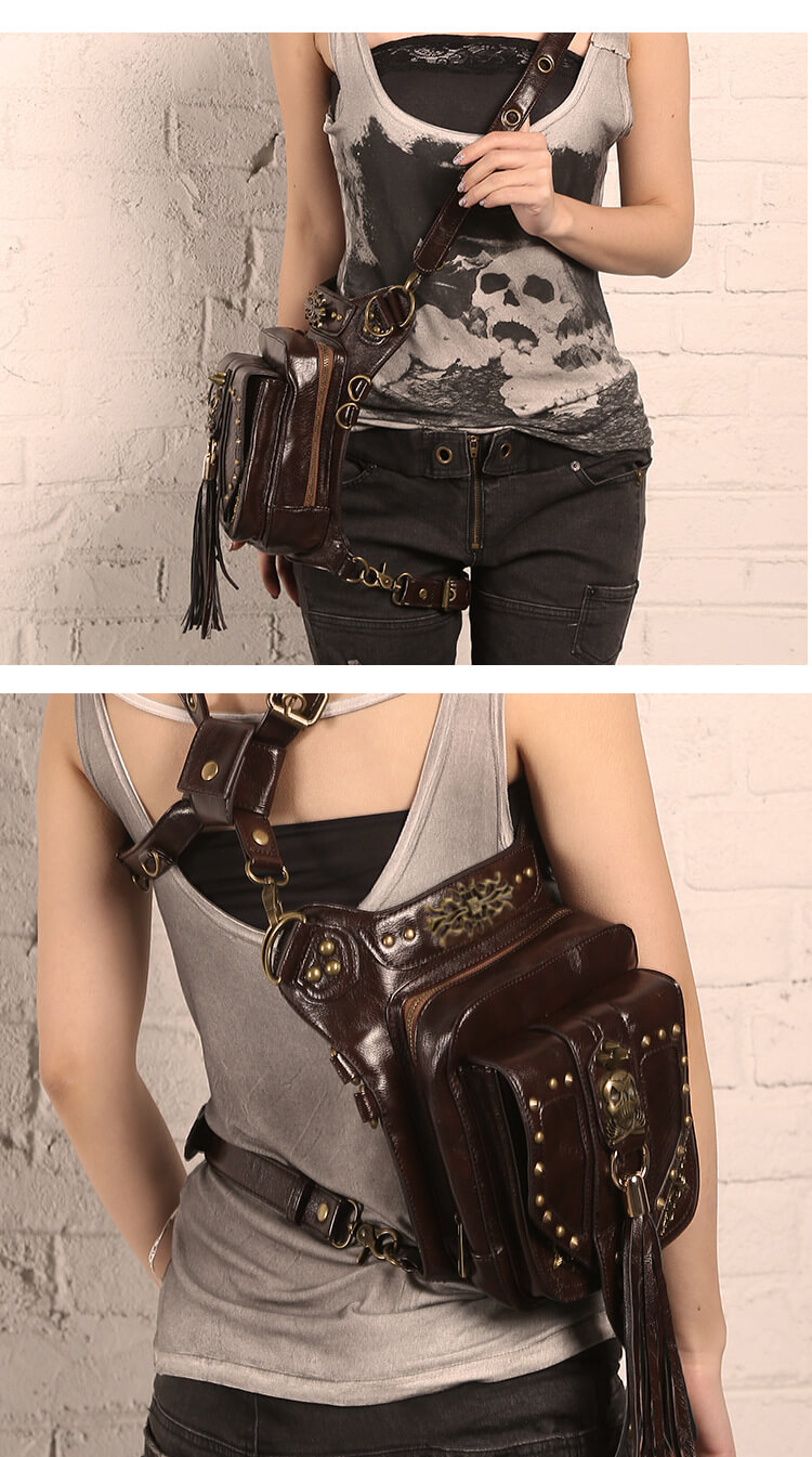 CMX Cool Skull Steampunk waist Bags DETAIL 5