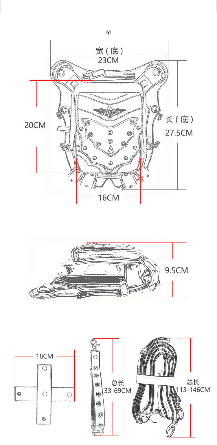 cmx getfashionbags Red Bat Waist Packs detail 0